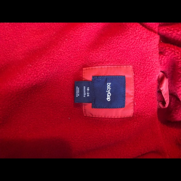 Baby Gap Red Bow Puffer Coat (18-24 months) - Picture 4 of 5